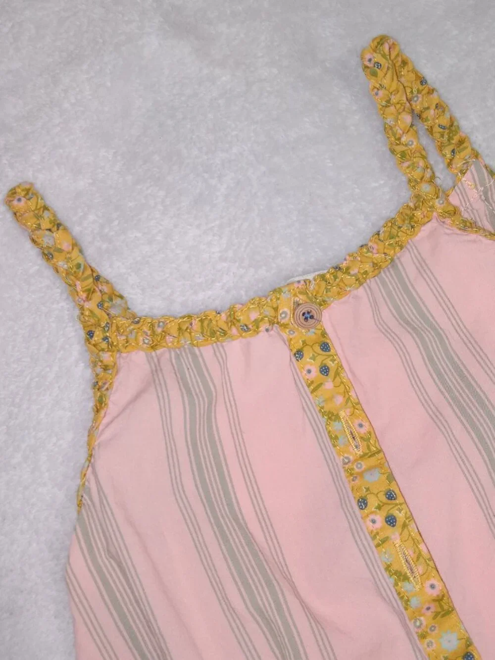 Matilda Jane Morning Sunrise Tank Girls Sz 4 Joanna Gaines Ruffle Strappy Pink